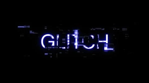 3D rendering glitch text with screen effects of technological glitches Stock Illustration