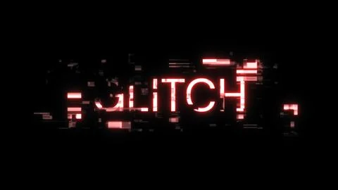 3D rendering glitch text with screen effects of technological glitches Illustrazione stock