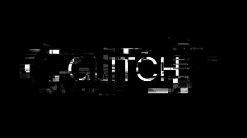 3D rendering glitch text with screen effects of technological glitches Stock Illustration