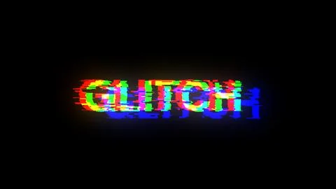 3D rendering glitch text with screen effects of technological glitches Stock-Illustration