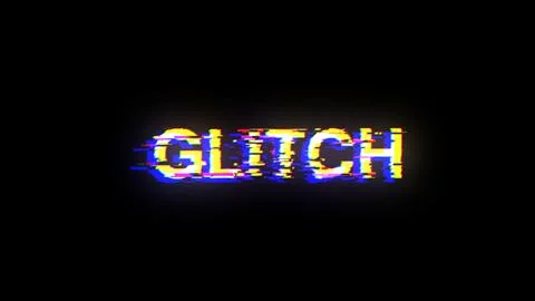 3D rendering glitch text with screen effects of technological glitches Stock Illustration