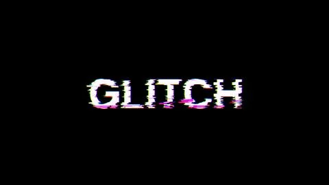 3D rendering glitch text with screen effects of technological glitches Illustrazione stock