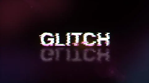 3D rendering glitch text with screen effects of technological glitches Stock Illustration
