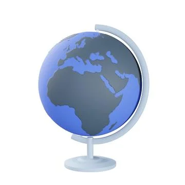 3d rendering of Globe map 3d rendering of Globe map, 3d icons, pastel mini... Stock Photos