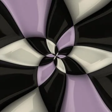 3D rendering glossy flower artwork Illustrazione stock