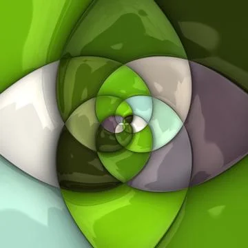 3D rendering glossy flower artwork Stock Illustration