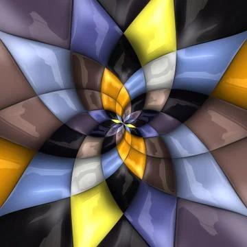 3D rendering glossy flower artwork Illustrazione stock