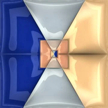 3D rendering glossy pattern tile artwork Stock Illustration