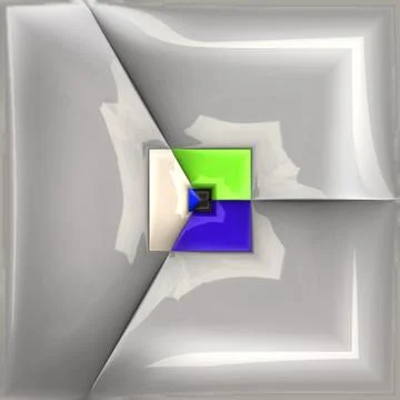 3D rendering glossy pattern tile artwork Stock Illustration