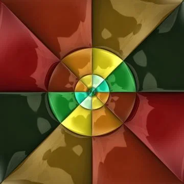 3D rendering glossy pattern tile artwork Stock Illustration