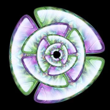 3D rendering glossz flower artwork Stock Illustration