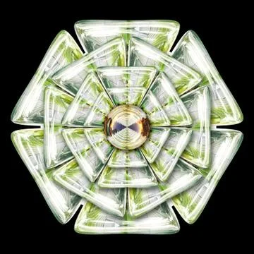 3D rendering glossz flower artwork Illustrazione stock