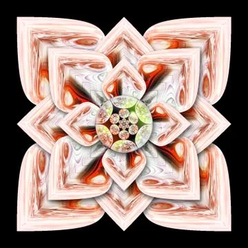 3D rendering glossz flower artwork Stock-Illustration