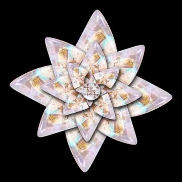 3D rendering glossz flower artwork Illustrazione stock