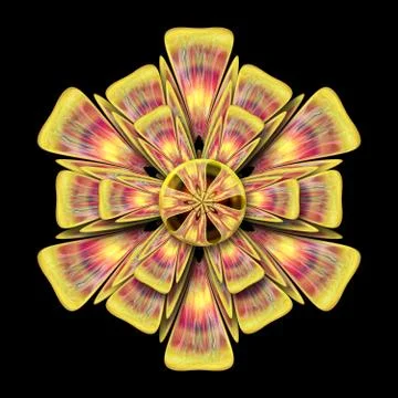 3D rendering glossz flower artwork Illustrazione stock