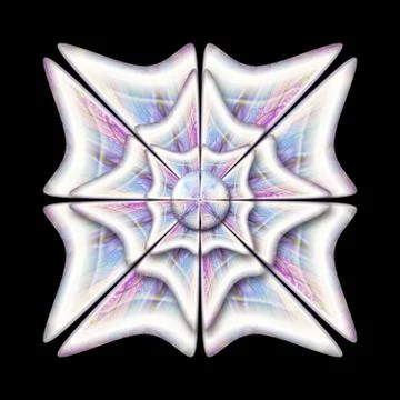 3D rendering glossz flower artwork Stock Illustration