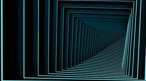 3d rendering, glow lines, tunnels, neon lights, Stock Illustration