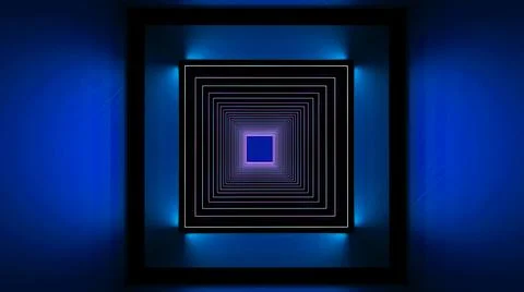 3d rendering, glow lines, tunnels, neon lights, Stock Illustration