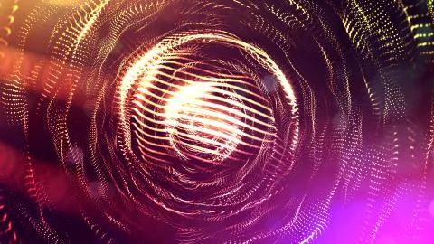 3d rendering of glow particles that fly in air as science fiction of microcosm 스톡 일러스트