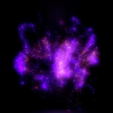 3d rendering. Glowing fluid particles dynamic flow. Futuristic fluid design. Stock Illustration