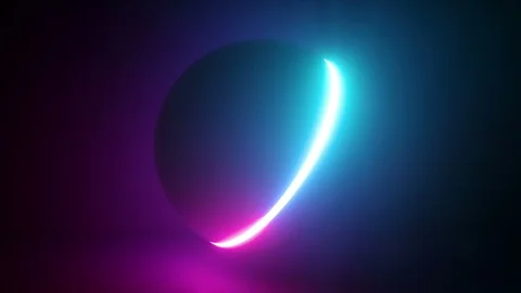 3d rendering, glowing neon light sphere,... | Stock Video | Pond5