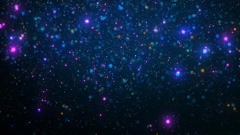 3D rendering of a glowing stylized vibrant Christmas background with fallin.. Stock Illustration