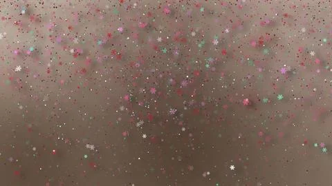 3D rendering of a glowing stylized vibrant Christmas background with fallin.. Stock Illustration