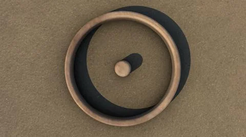 3D rendering of glyph of the Sun Stock Illustration