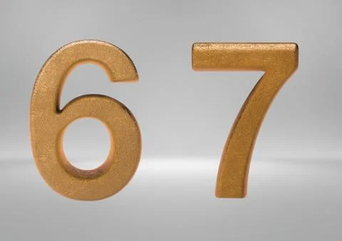 3D Rendering of Gold Alphabet (Letters and Numbers) Stockillustratie