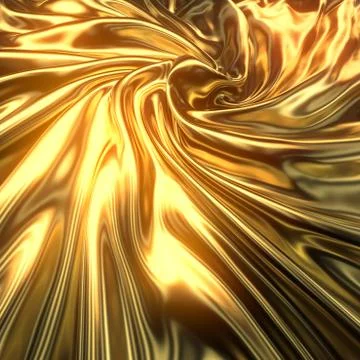 3d rendering of gold luxurious cloth material. Decorative elegant luxury design Stock-Illustration