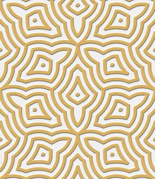 3D rendering gold seamless pattern for ceramic tiles for 3D project. Stock Illustration