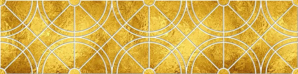 3D rendering gold seamless pattern for ceramic tiles for 3D project. Stock Illustration