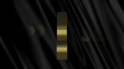 3d rendering golden countdown animation Stock Footage 70661118