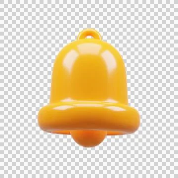 3D Rendering golden notification bell Stock Illustration