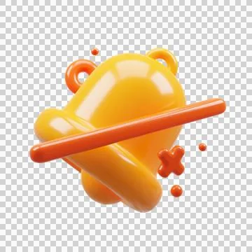 3D Rendering golden notification bell Stock Illustration