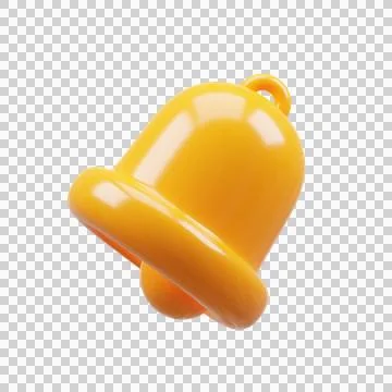 3D Rendering golden notification bell Stock Illustration