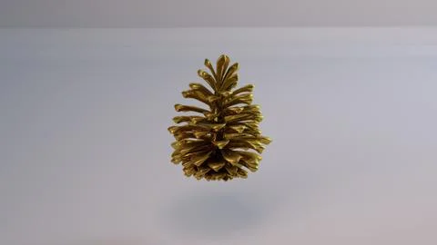 3d rendering of golden object isolated on a white background with high render イラスト素材