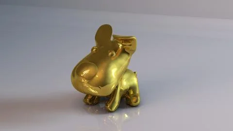 3d rendering of golden object isolated on a white background with high render イラスト素材