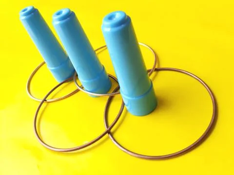 3d rendering, golden rings pattern and 3 point cap-sticks puzzle Stock Photos