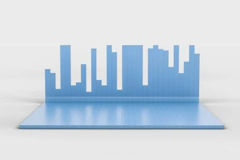 3d rendering, graph chart background, business graph Illustrazione stock