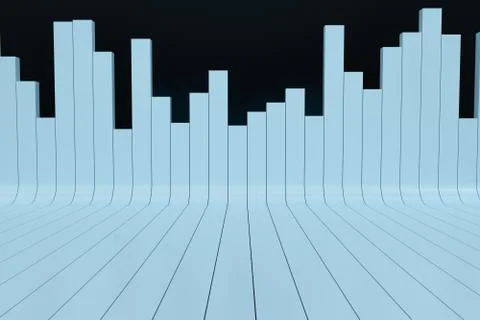 3d rendering, graph chart background, business graph Stock Illustration