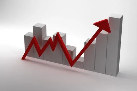 3D Rendering of Graph, Concept Design Stock Illustration