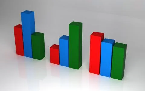 3D Rendering of Graph, Concept Design Stock Illustration