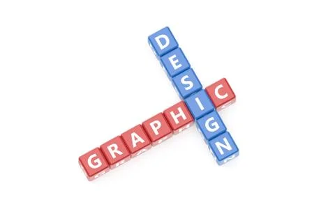 3D Rendering Graphic Design Text on Square Boxes 스톡 일러스트