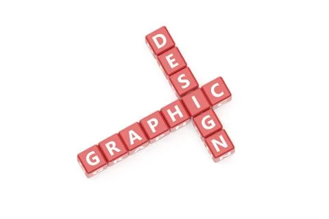 3D Rendering Graphic Design Text on Square Boxes 스톡 일러스트