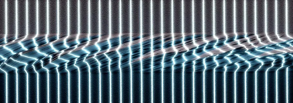 3d rendering. graphic illustration. rock texture with neon glow in the depres Stock Illustration