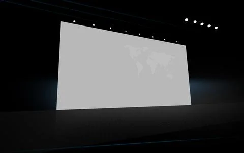 3D rendering of a graphical big screen background for products presentation Stock Illustration