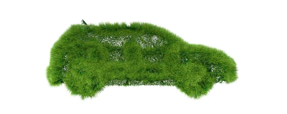 3d rendering of grass car Stock Illustration