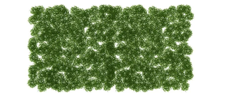 3d rendering of a grass patch isolated on white for architecture design or ot Illustrazione stock