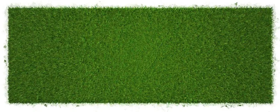 3d rendering of a grass patch isolated on white for architecture design or ot Illustrazione stock
